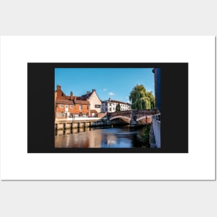 A view towards Fye Bridge and the Mischief pub, Norwich Posters and Art